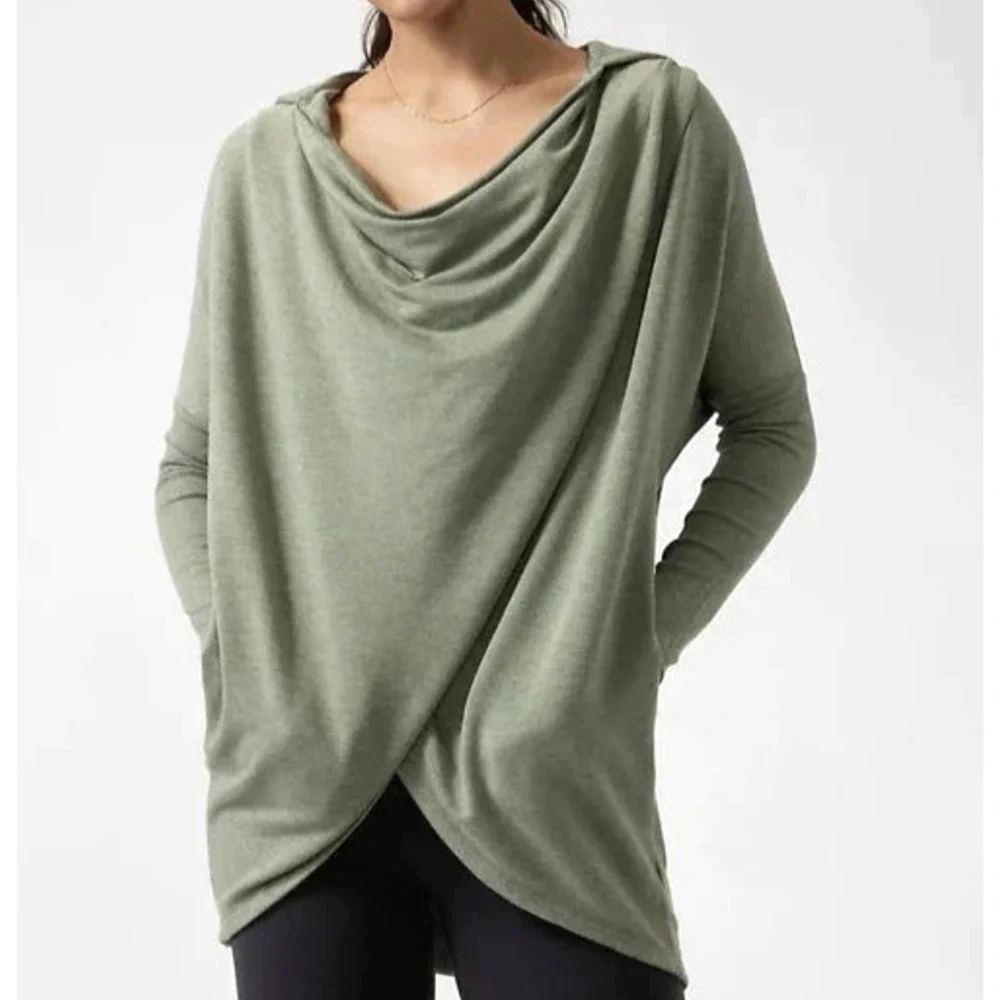 Athleta Purana Wrap Sweatshirt Size L
